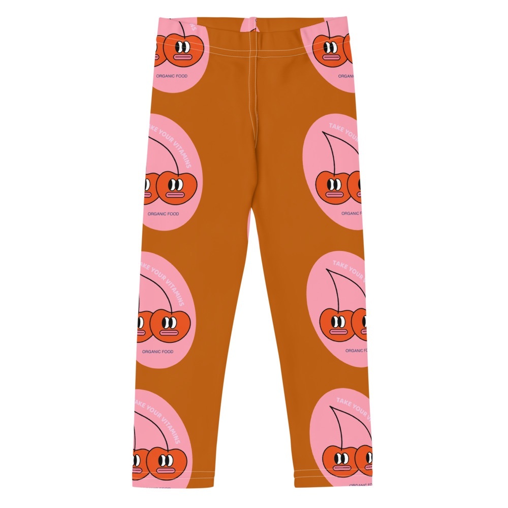 Fruit Salad Kids Leggings - Cherry